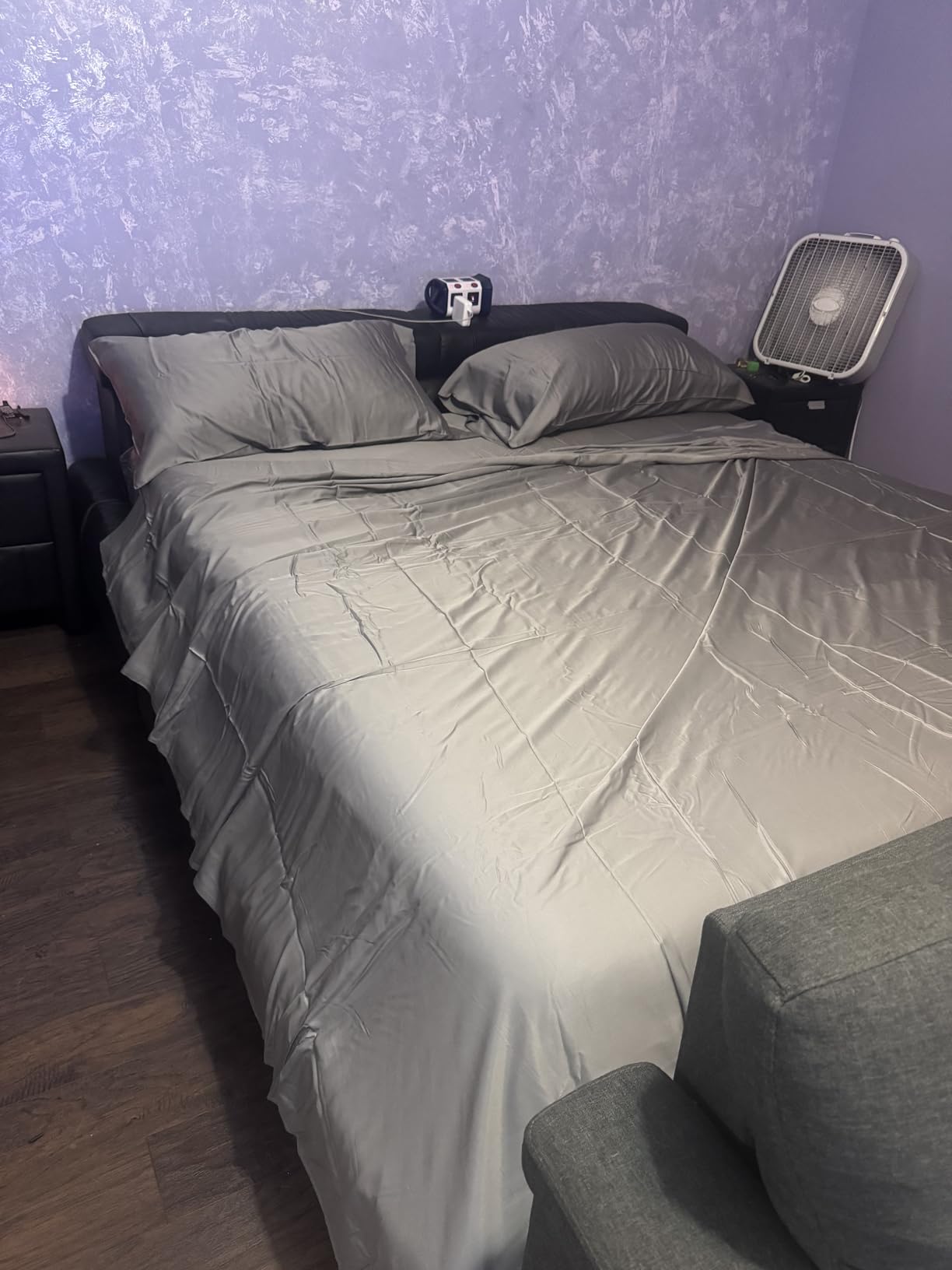 BAMPURE 100% Rayon from Bamboo Sheets Queen Size - 4pc Cooling Sheets Queen | Breathable, Viscose Bamboo Cooling Sheets for Hot Sleepers - up to 16 Deep Pocket - Ultra Soft Hotel Luxury Bed Sheets - White customer photo 1