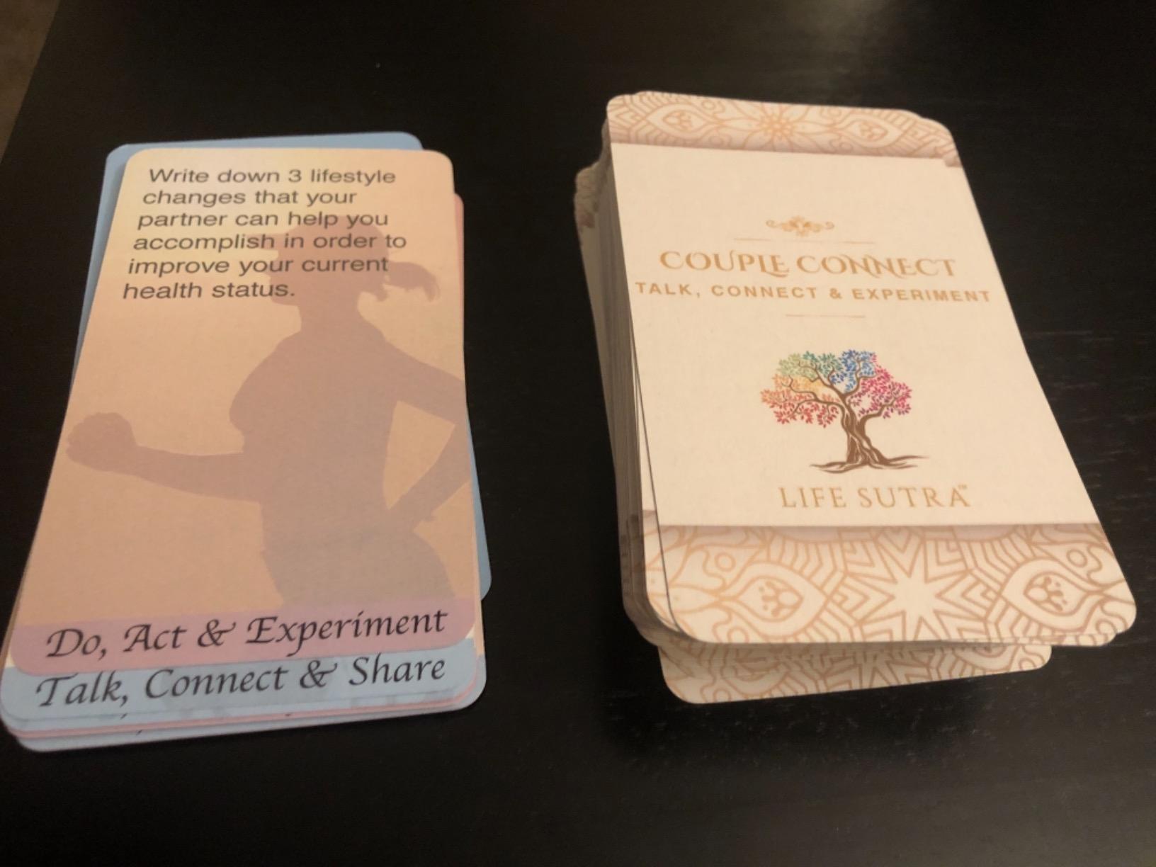 Life Sutra Couple Connect Game - 400 Thoughts Provoking Cards for Young Couples to Strengthen Communication, Build Trust, Enhance Emotional Bond - Ideal for Date Night, Newlyweds & Wedding Gifts customer photo 2