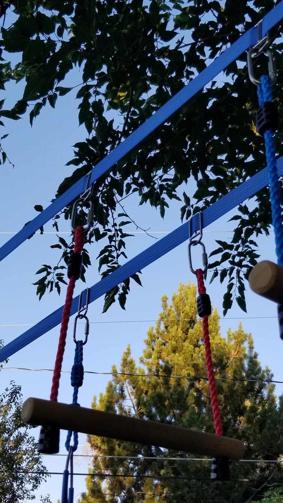 Double Ninja Slackline Obstacle Course, 80 Ft, Monkey Bars, Kids customer photo 1