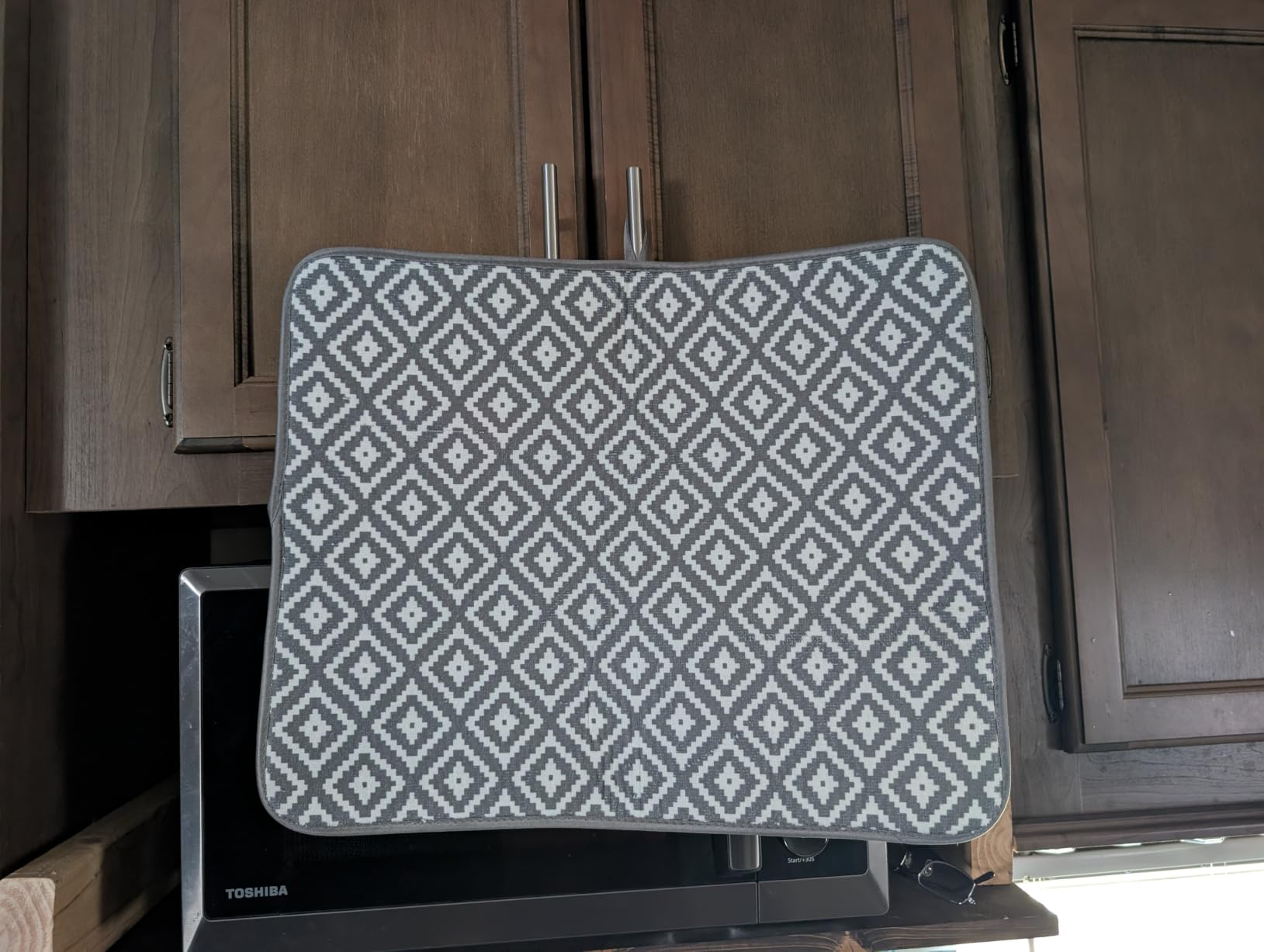 Dish Drying Mat for Kitchen Counter,Microfiber Machine Washable Dishes Matt customer photo 2