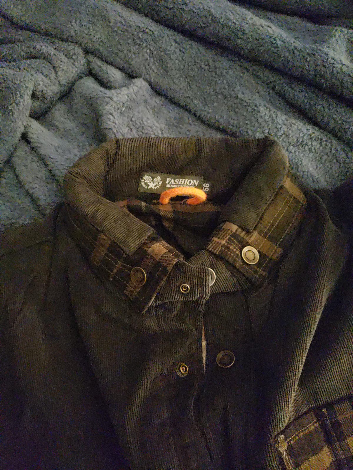 Men's Long Sleeve Sherpa Lined Shirt Jacket Flannel Plaid Fleece Coats customer photo 1