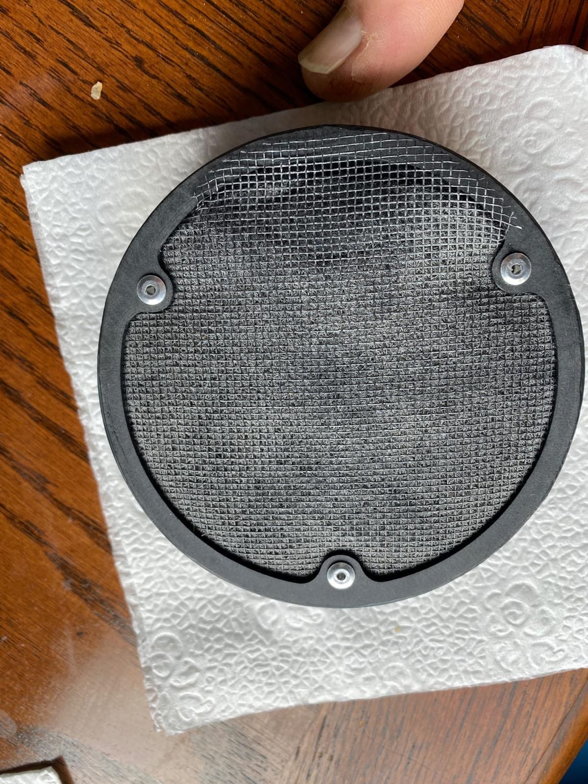 Air Duct Screen and Carbon Filter for 4 inch Air Ducts, Vents, Grow tents, or fresh air intakes; Pre-filtration for light duty odors and dust; Atomic Innovations customer photo 2