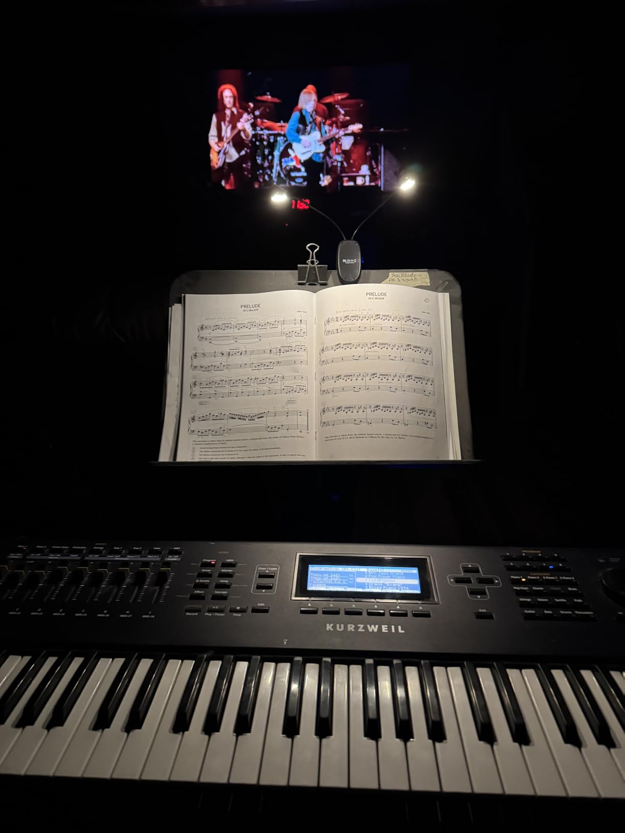 Rechargeable Music Stand Light, Clip on Reading Light, 8 LED Book Lamp, 3-Level Brightness for Eye Protection, Perfect for Piano, Orchestra, Bookworms, Craft (White & Warm, Dual Arm) customer photo 1