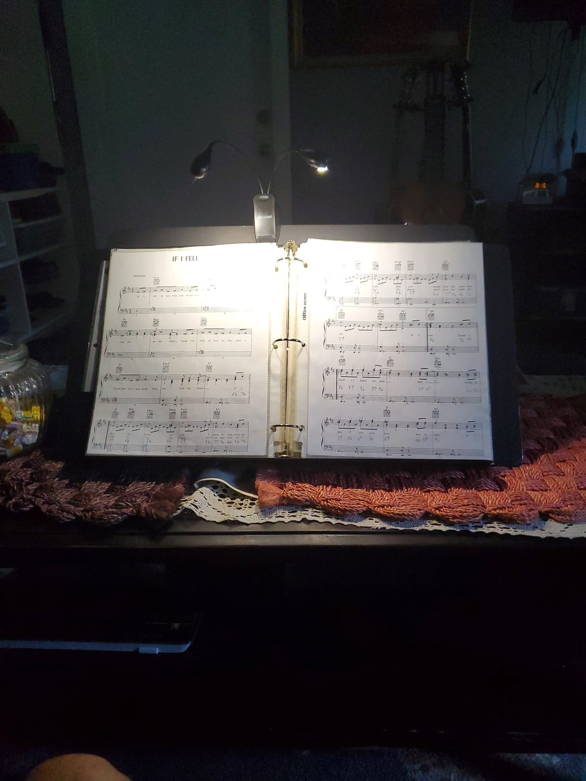 Rechargeable Music Stand Light, Clip on Reading Light, 8 LED Book Lamp, 3-Level Brightness for Eye Protection, Perfect for Piano, Orchestra, Bookworms, Craft (White & Warm, Dual Arm) customer photo 2