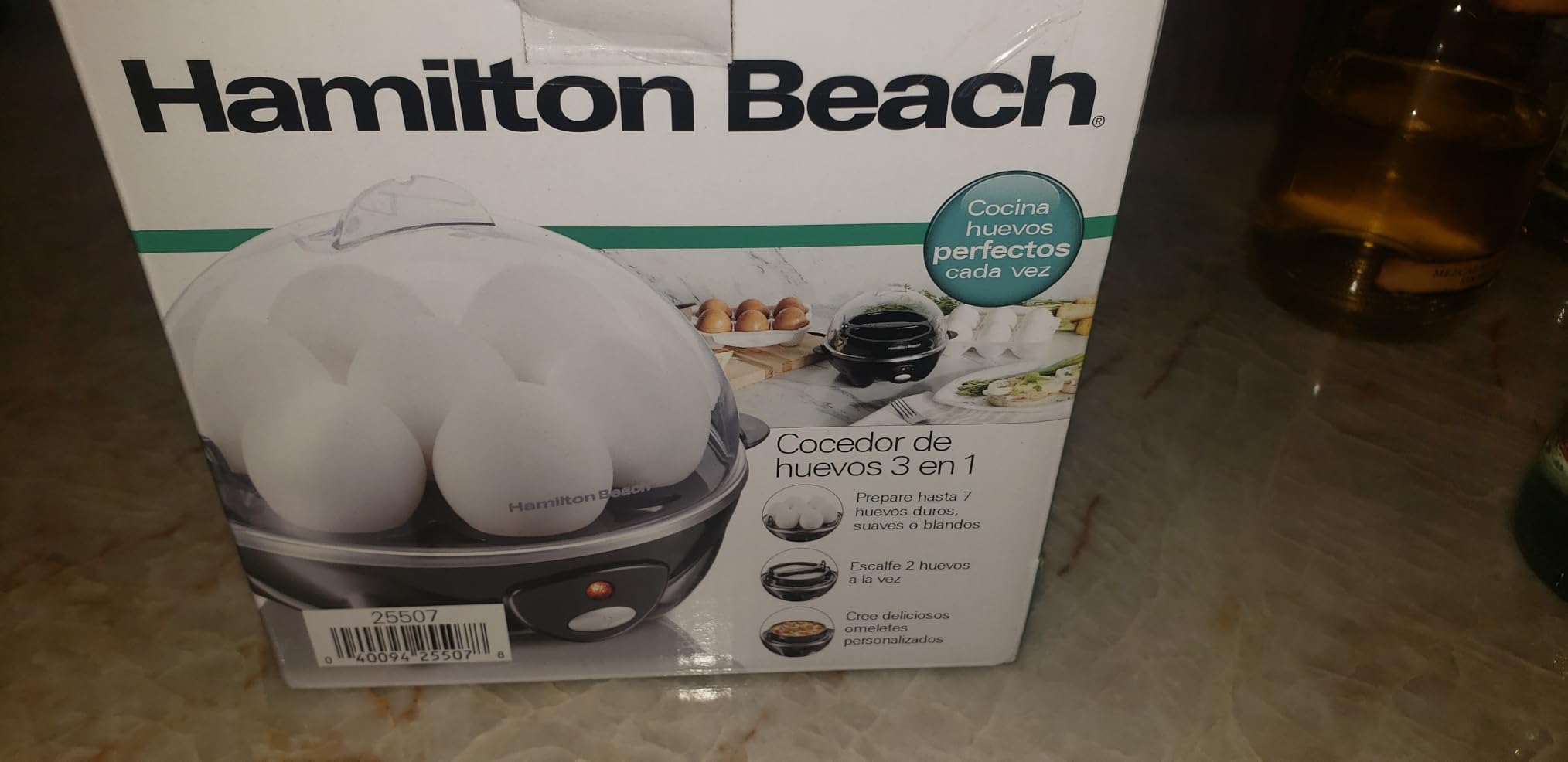 Hamilton Beach 3-in-1 Electric Egg Cooker for Hard Boiled Eggs, Poacher Eggs, Omelet Maker & Vegetable Steamer, Holds 7, Black (25507) customer photo 1