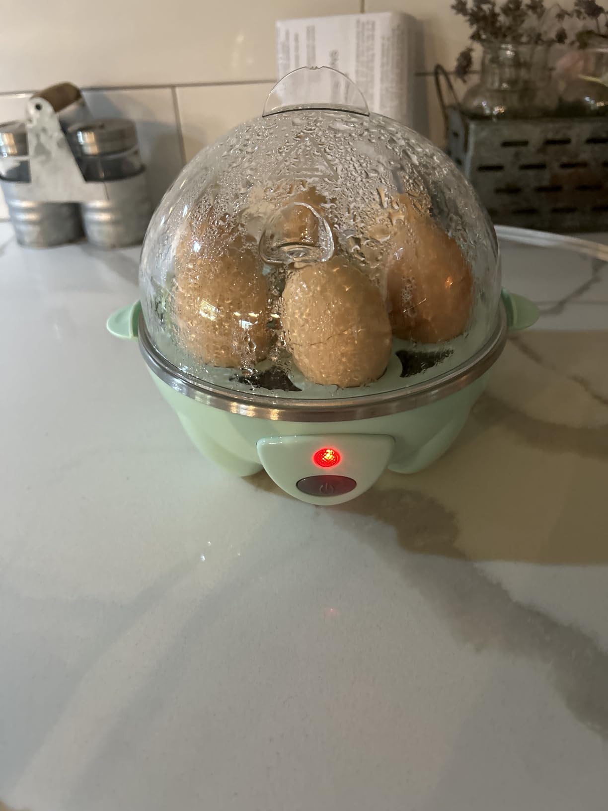 Hamilton Beach 3-in-1 Electric Egg Cooker for Hard Boiled Eggs, Poacher Eggs, Omelet Maker & Vegetable Steamer, Holds 7, Black (25507) customer photo 2