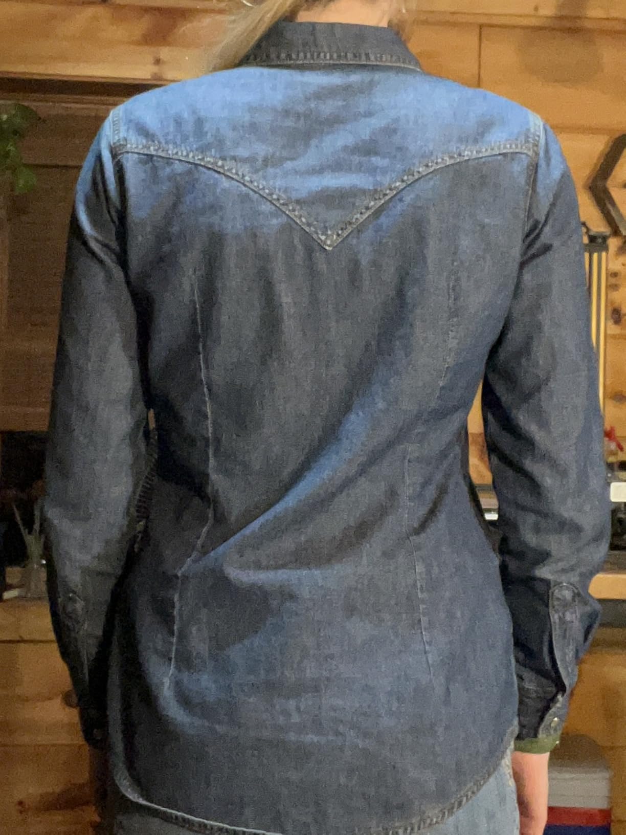 Wrangler Women's Denim Snap Shirt customer photo 2
