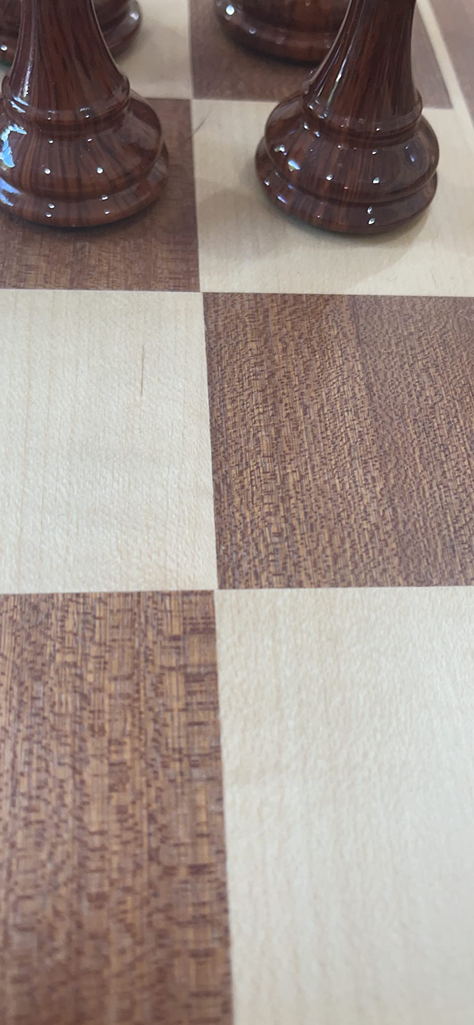 GSE Professional Tournament Chess Board Only, Sapele & Maple Inlaid, Brown customer photo 1