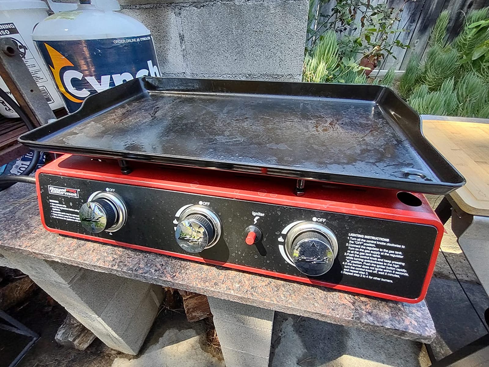 Royal Gourmet PD1301S Portable 3-Burner Tabletop Gas Griddle customer photo 2