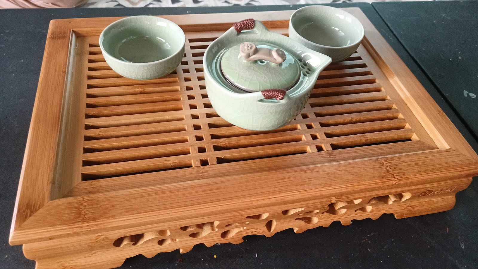 Travel Tea Pot Set, Chinese Kung Fu Teapot, Tea Set Teacups with Infuser customer photo 2