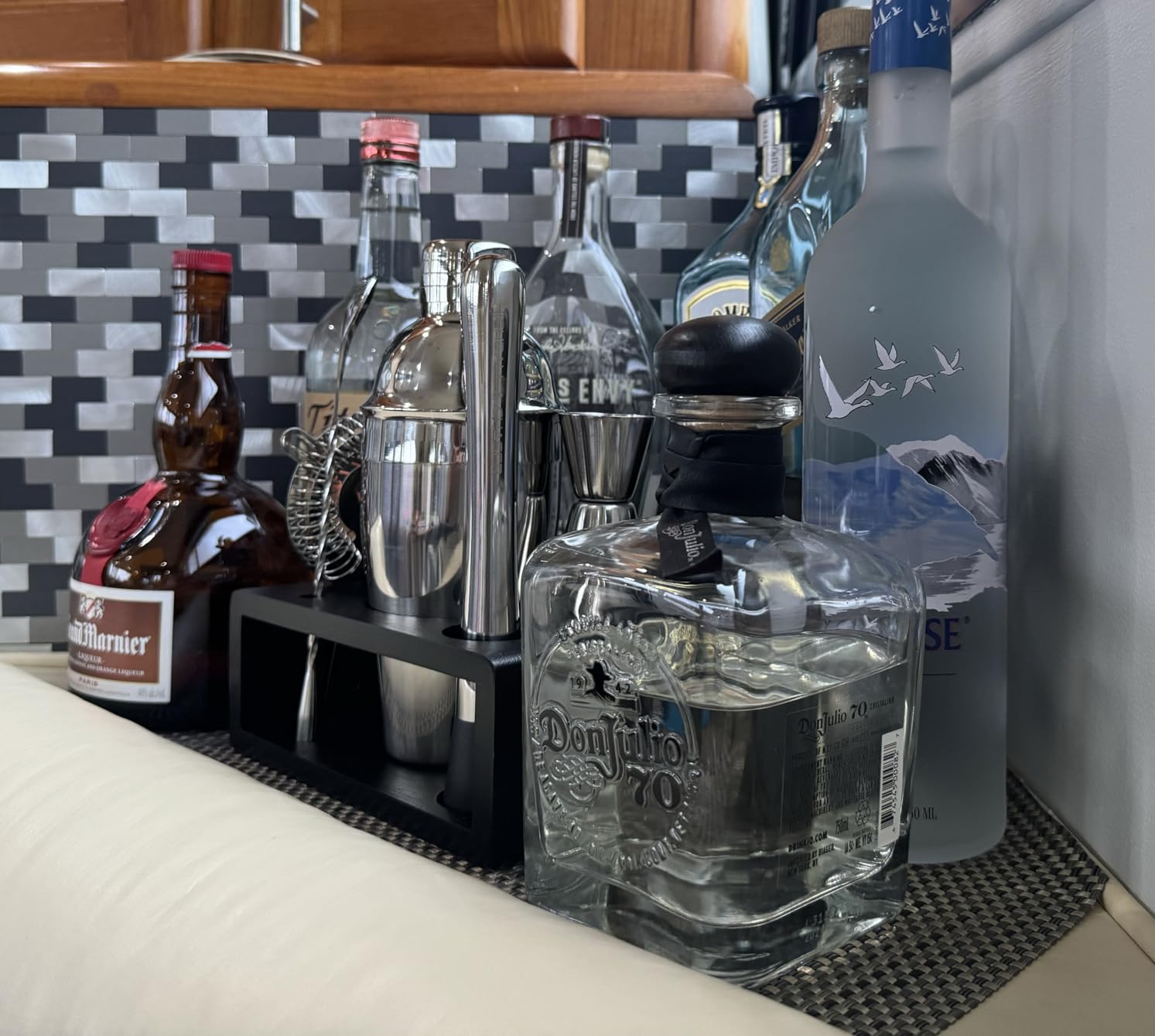 Highball & Chaser Cocktail Shaker Set: Bartender Kit for Home Bar Mixology Cocktail Bar Set Plus E-Book with 30 Recipes (Silver) customer photo 2