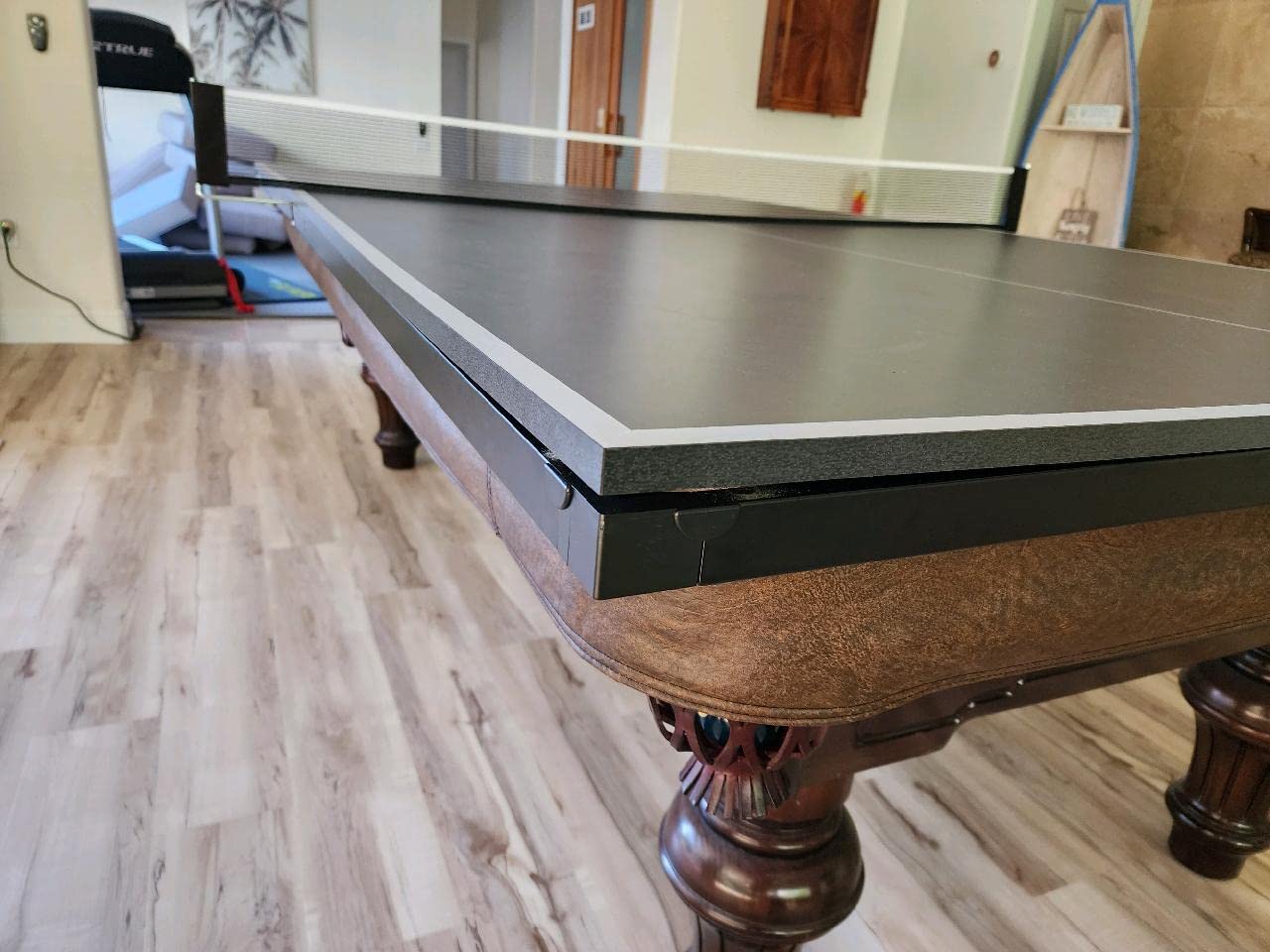 Pool Table Conversion Top - Go from Pool to Ping Pong in Seconds - Regulation Size - 9' x 5' - 19mm Thick Top - Regulation Net Set Included - Warranty: 3-Year customer photo 2