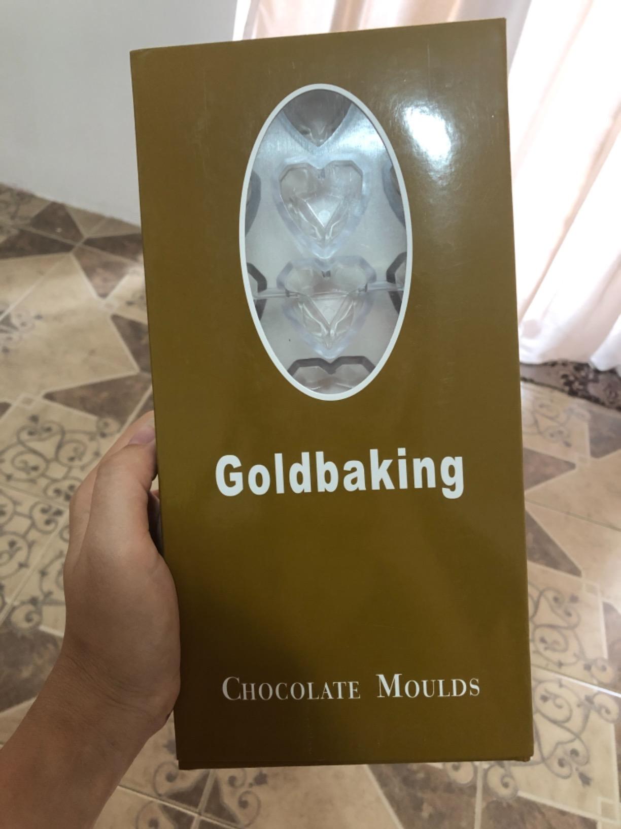 Goldbaking Diamond Heart Chocolate Mold Poly-carbonate Chocolate Mould Candy Tray customer photo 2
