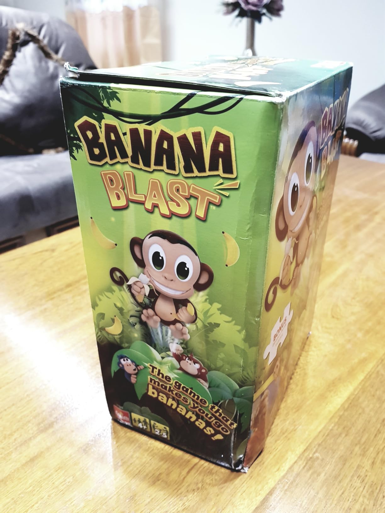 Goliath Banana Blast - Pull The Bananas Until The Monkey Jumps Game - Includes a Fun Colorful 24pc Puzzle by Goliath , Green customer photo 2