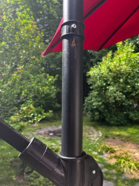 Best Choice Products 10ft Offset Hanging Market Patio Umbrella w/Easy Tilt Adjustment, Polyester Shade, 8 Ribs for Backyard, Poolside, Lawn and Garden - Deep Taupe customer photo 2
