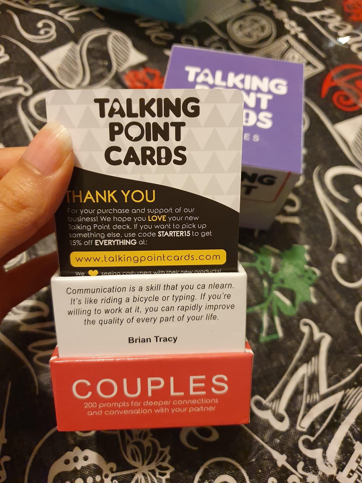 200 Couples Conversation Cards & Date Night Question Game, Long Distance customer photo 2