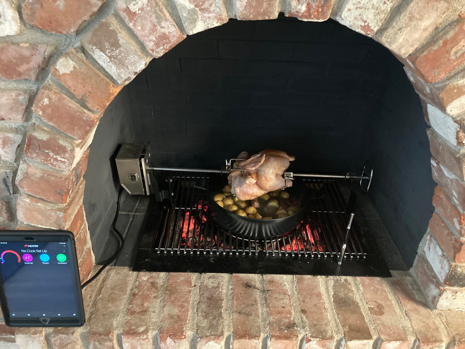 onlyfire Stainless Steel Grill Rotisserie Kit for Most Gas Grills | With 6W/110V Electric Motor, 28 x 0.35