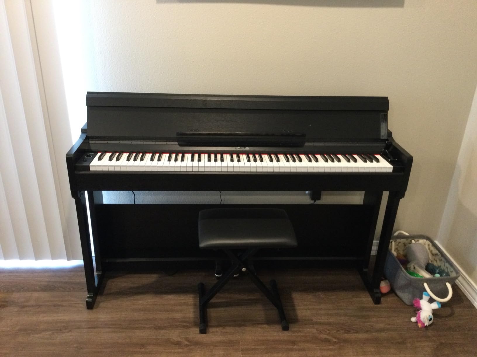Donner DDP-90 Pro Digital Piano 88 Key Weighted Keyboard, Electric Piano Keyboard Full Size with Folding Cover, Three Pedals, Wireless MIDI Audio, 238 Tones, Gifts for Women Girls Beginners, Black customer photo 1