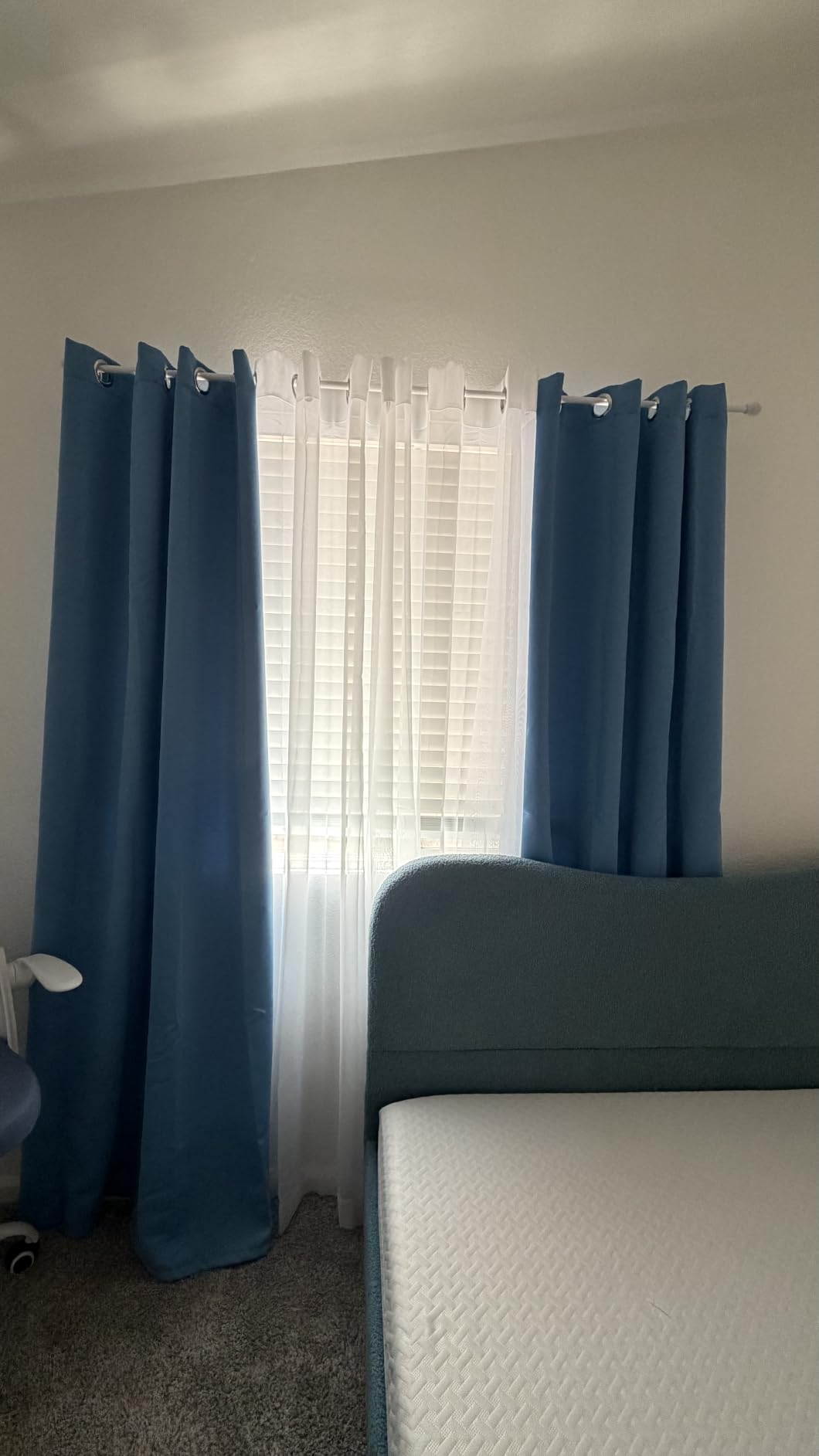 ChrisDowa Blackout Curtains for Bedroom and Living Room 63 Inches Long customer photo 2