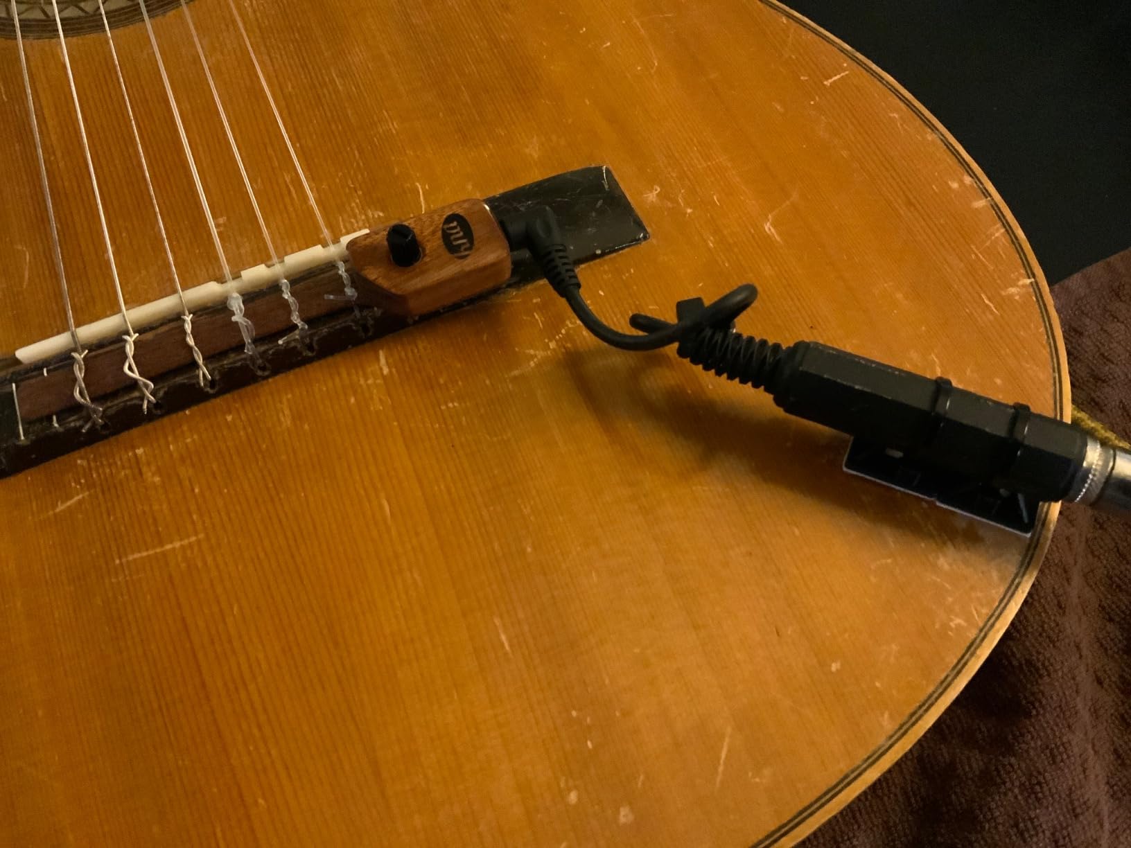 KNA NG-2 Classical Flamenco Guitar Piezo Pickup with Volume Control | Detachable design, battery-free operation, authentic nylon-string response, handcrafted in Europe customer photo 2
