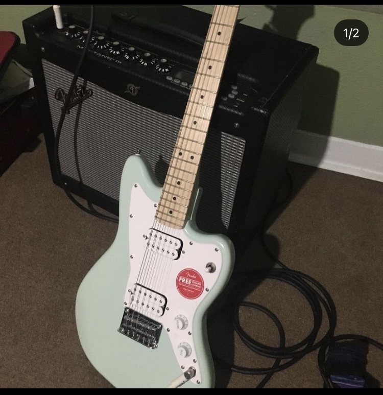 Squier Mini Jazzmaster Electric Guitar, with 2-Year Warranty, Surf Green, Maple Fingerboard customer photo 1