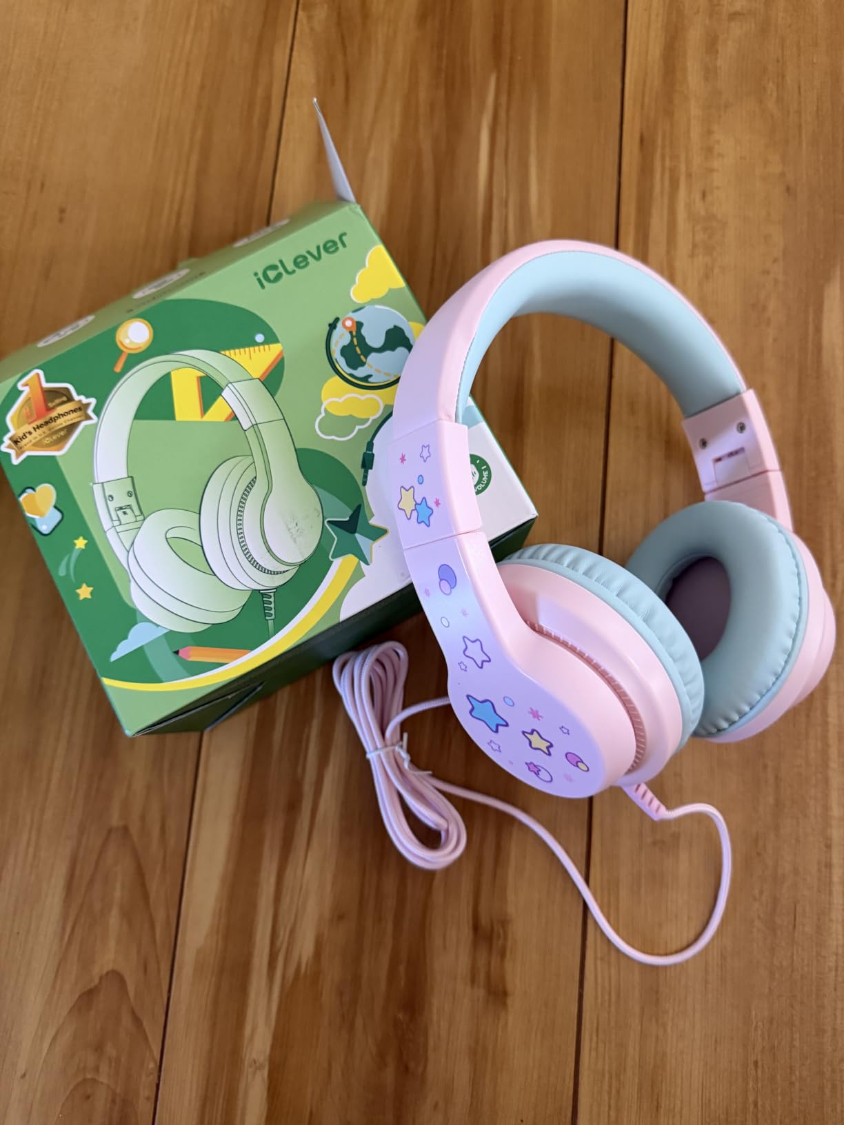 iClever HS19 Kids Headphones for School, Over-Ear for Toddler Boys Girls customer photo 1