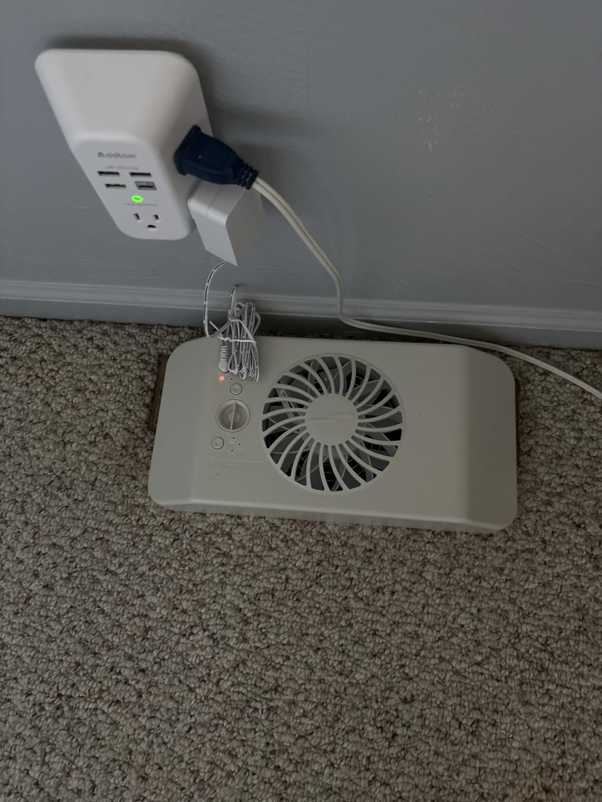 Suncourt Register Booster Fan for Floor Vents, Quiet Vent Fan (HC600) | Vent fan booster fits 4x10, 4x12, 6x10 & 6x12 registers; auto on/off; up to 300% more airflow; made in USA since 1988 customer photo 2