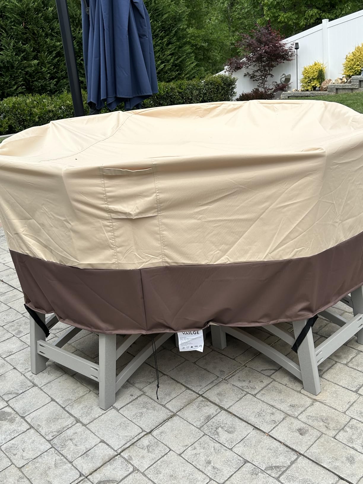 Vailge Patio Outdoor Furniture Covers Waterproof, Round Outdoor Table Cover customer photo 1