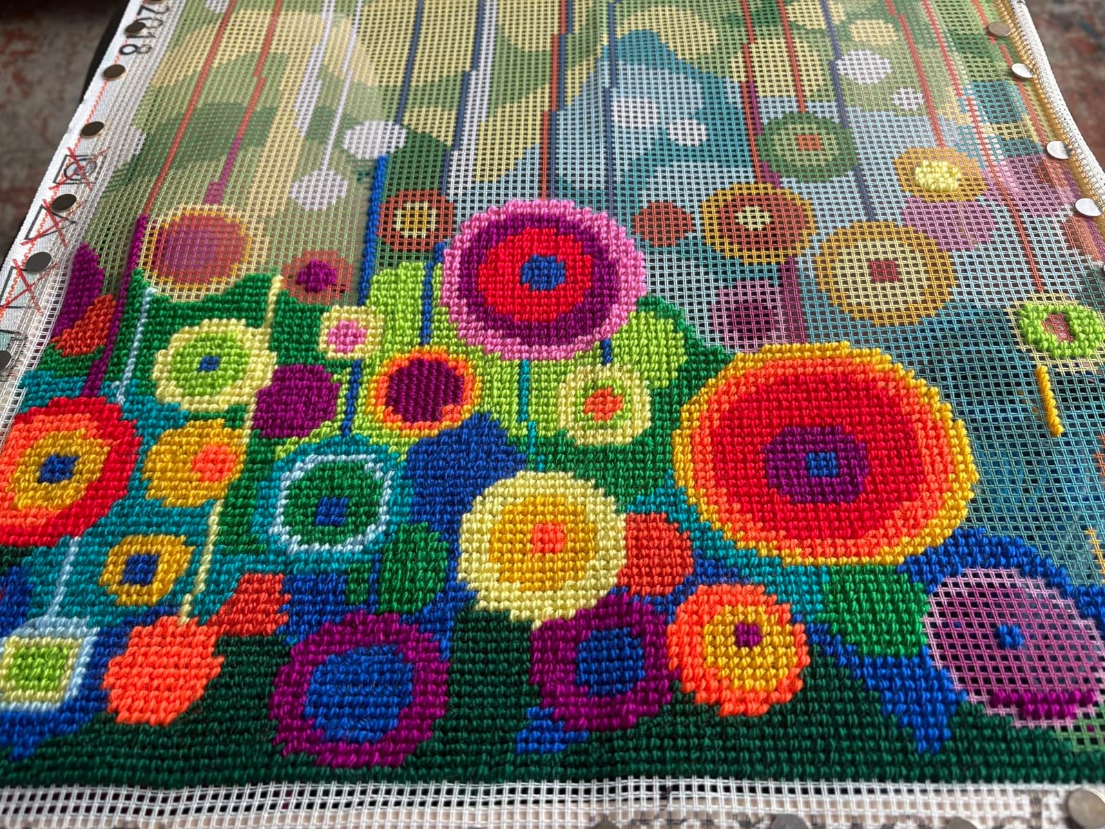Brvsk Abstract Needlepoint Kit for Adults and Beginners - Dandelions 16