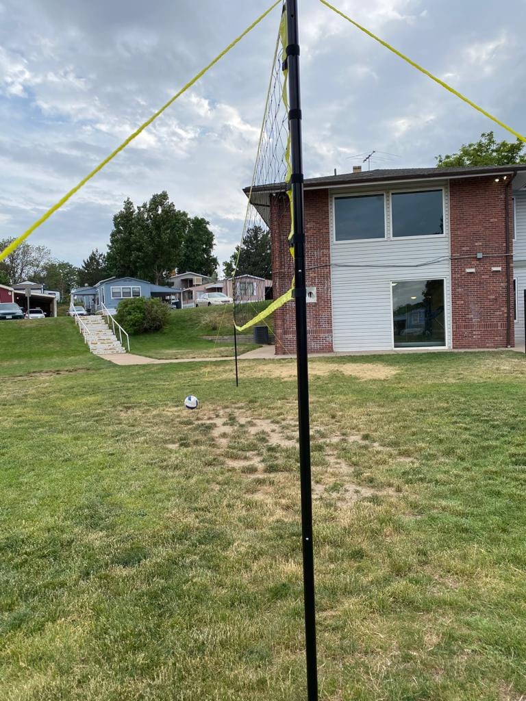 Outdoor Volleyball Net for Backyard, 32FT Anti-Sag Net with Steel Poles | 24-Ply Anti-Sag PE Net, 3 Official Adjustable Height, Easy Setup, Complete Set with Portable Carry Bag customer photo 1