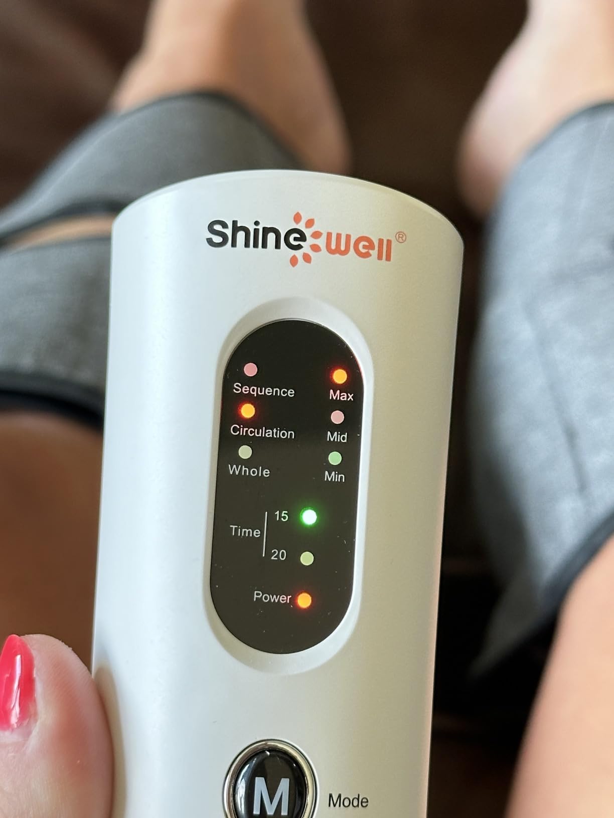 SHINE WELL Air Compression Leg Massager for Circulation and Pain Relief Fsa customer photo 2