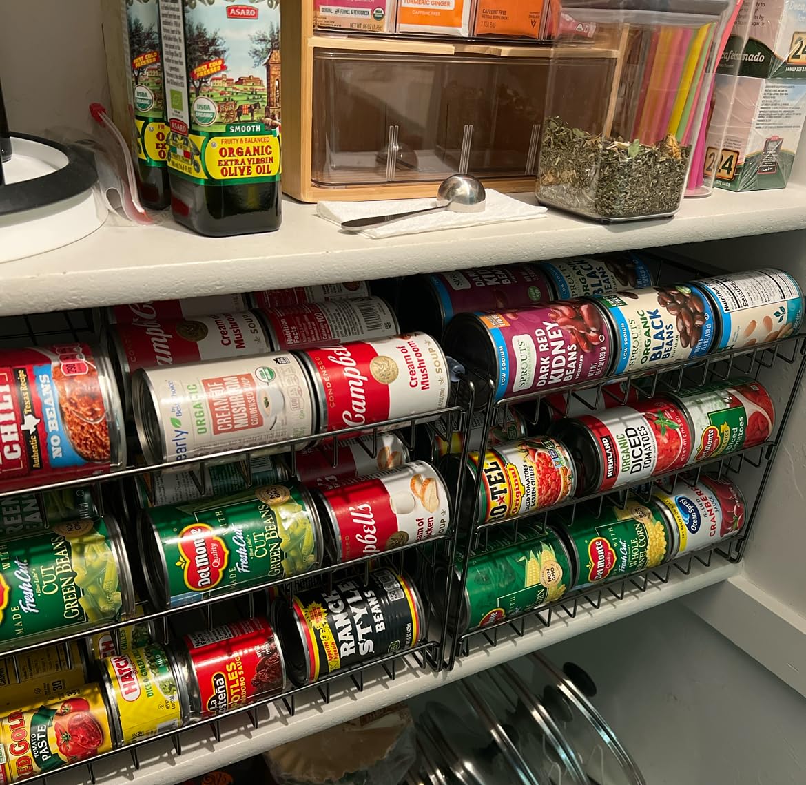 Kitchen Details 3 Tier Can Organizer | Chrome Steel Canned Food Storage Rack | Holds 36 Cans | Space-Saving Pantry & Cabinet Storage Solution | Easy Access to Canned Goods | Freestanding Design customer photo 2