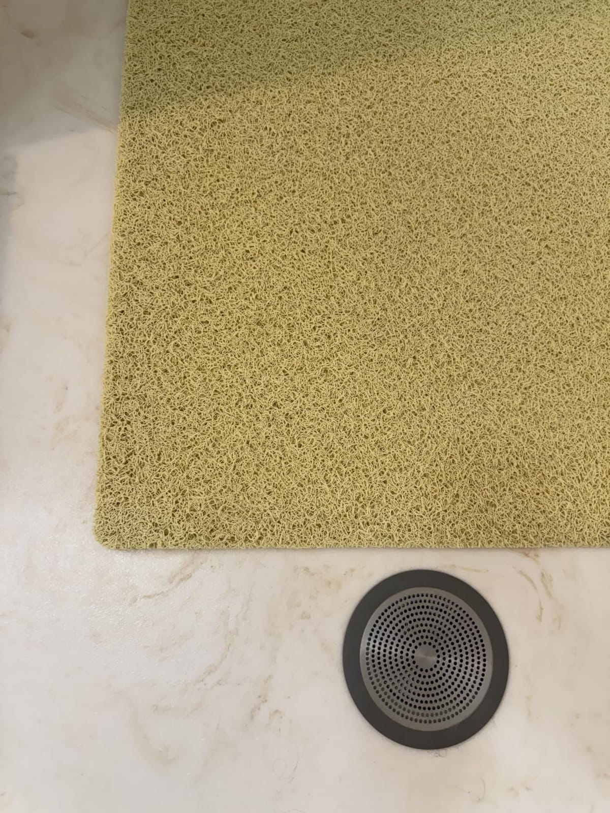 Asvin Soft Textured Bath, Shower, Tub Mat, 24x16 Inch Rectangular, Phthalate Free, Non Slip Comfort Bathtub Mats with Drain, PVC Loofah Bathroom Mat for Wet Areas, Quick Drying, Grey customer photo 1