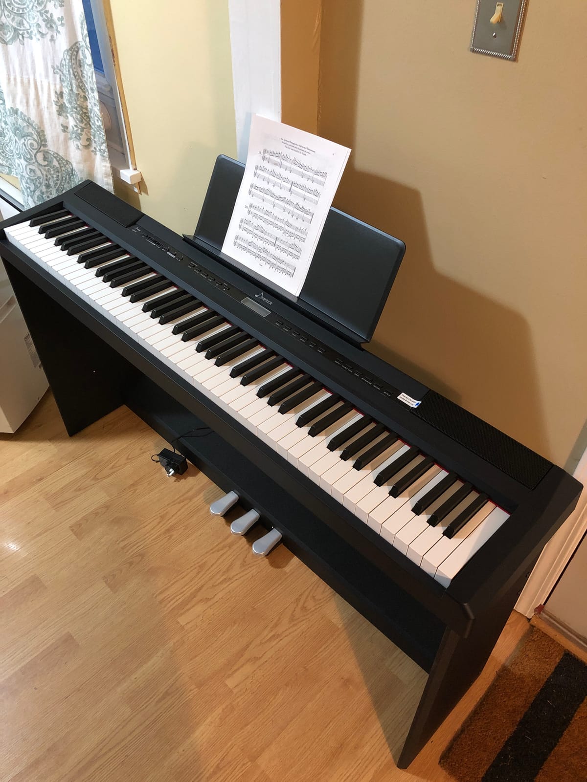 Donner DEP-20 Beginner Digital Piano 88 Key Full Size Weighted Keyboard, Portable Electric Piano with Furniture Stand, 3-Pedal Unit customer photo 1