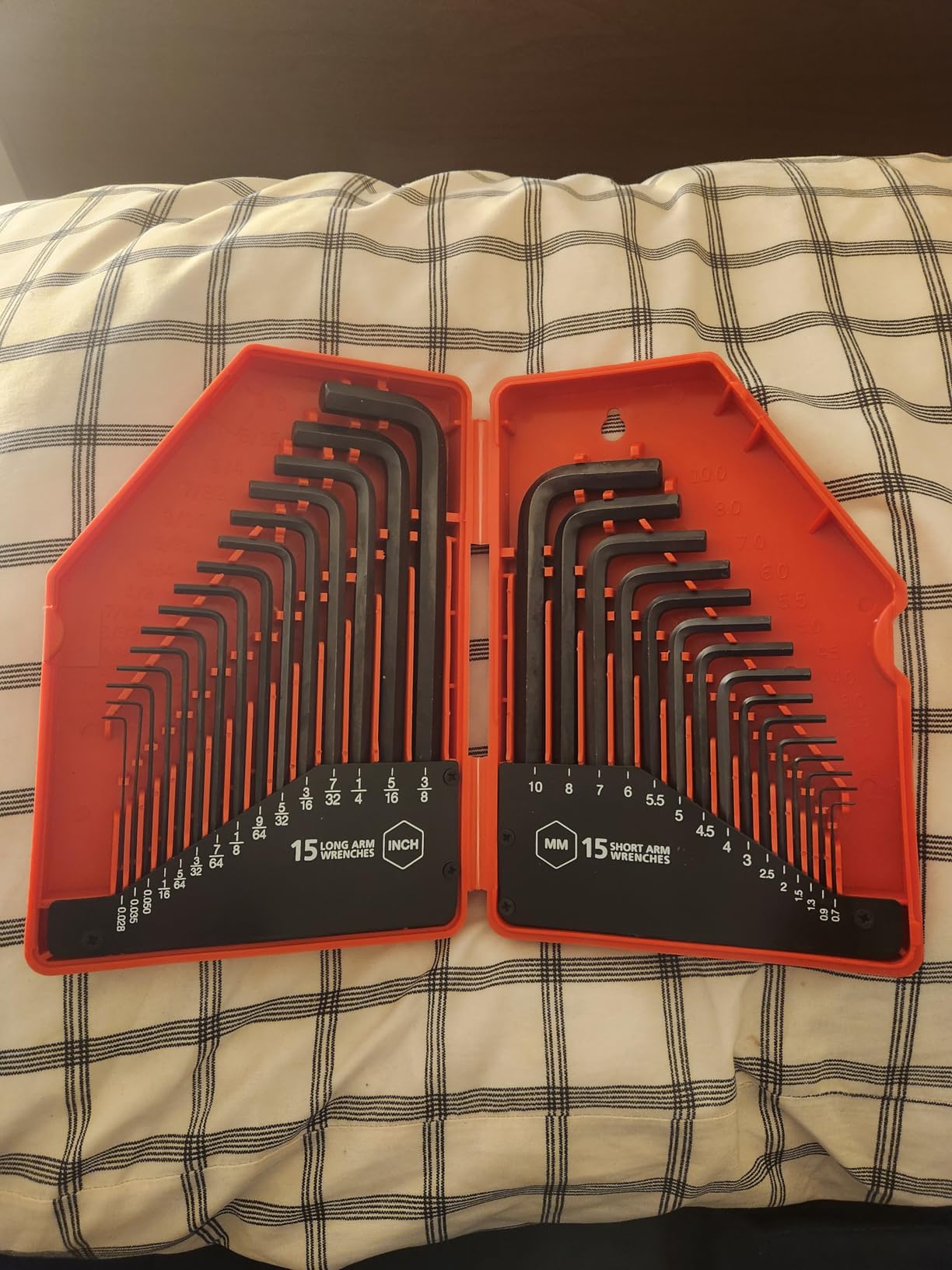 EFFICERE 30-Piece Premium Hex Key Allen Wrench Set, SAE and Metric Assortment, L Shape, Chrome Vanadium Steel, Precise and Chamfered Tips | SAE 0.028-3/8 inch, Metric 0.7-10 mm | In Storage Case customer photo 2