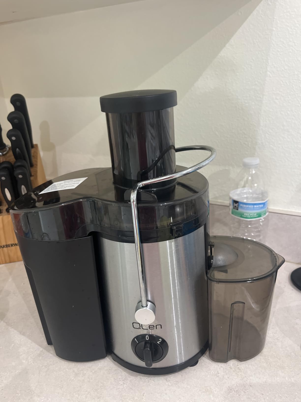 QCen Juicer Machine 500W Centrifugal Juicer with Extra Wide Feed Chute customer photo 2