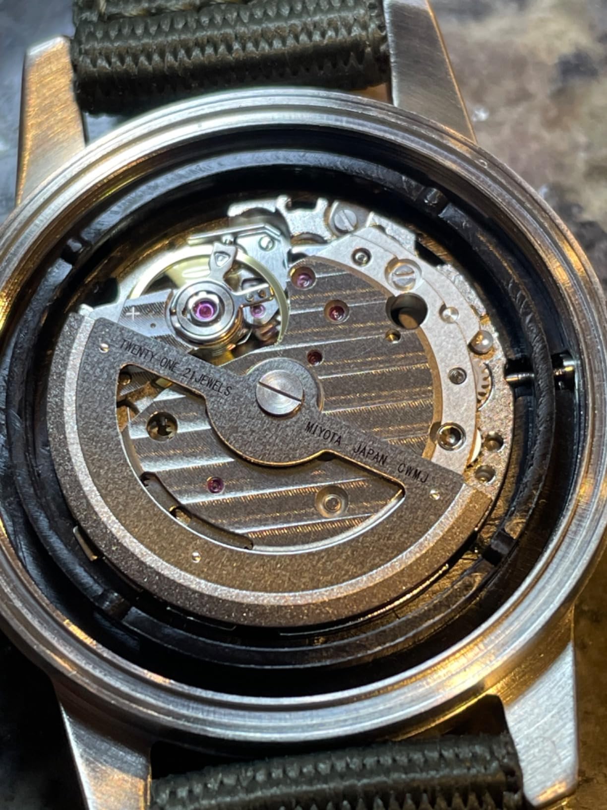 Bulova Men's Military Heritage Hack Veteran's Watchmaking Initiative Watch in Stainless Steel with 3-Hand Automatic, Green NATO Strap Style: 96A259 customer photo 1