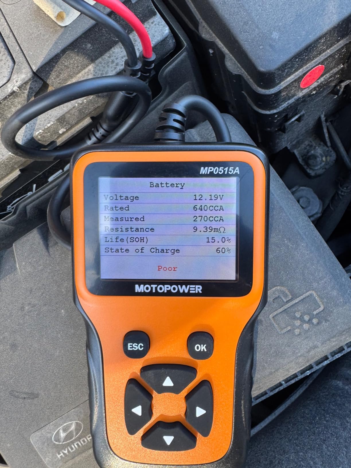 MOTOPOWER MP0515A 12V Car Battery Tester Automotive 100-2000 CCA Battery Load Tester Auto Cranking and Charging System Tester customer photo 2