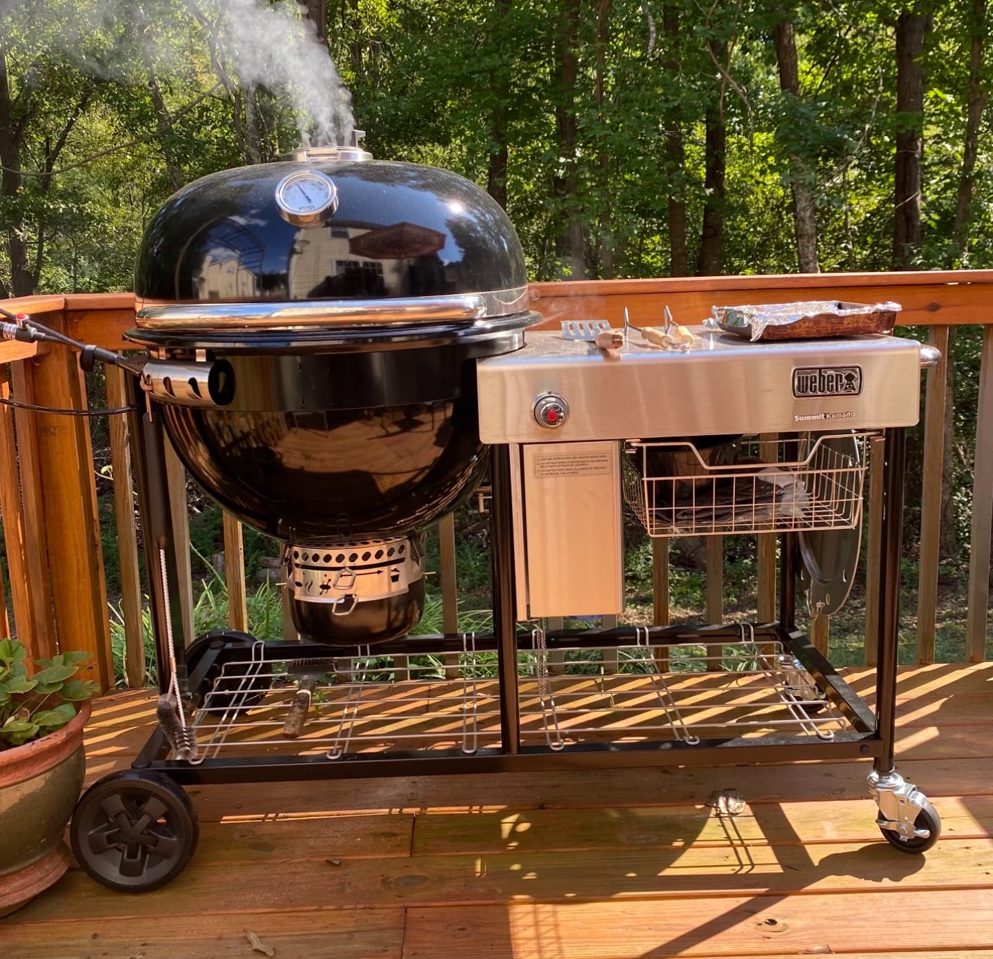 Weber® Summit® Kamado S6 Charcoal Grilling Center with Gas Ignition, Black customer photo 1
