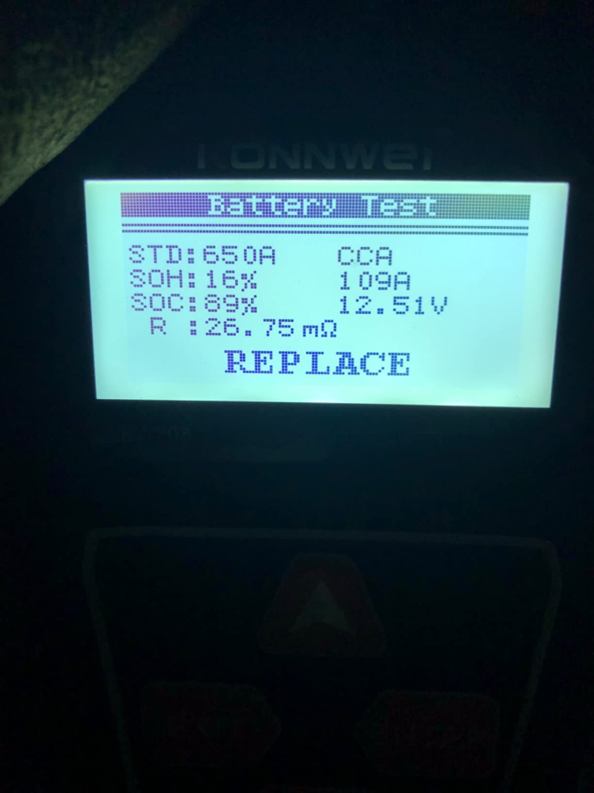 KONNWEI KW208 12V Car Battery Tester, Battery Load Tester Automotive 12V Alternator Starter Tester Digital Auto Battery Analyzer Charging Cranking System Tester for Car Truck Marine Motorcycle Boat customer photo 1