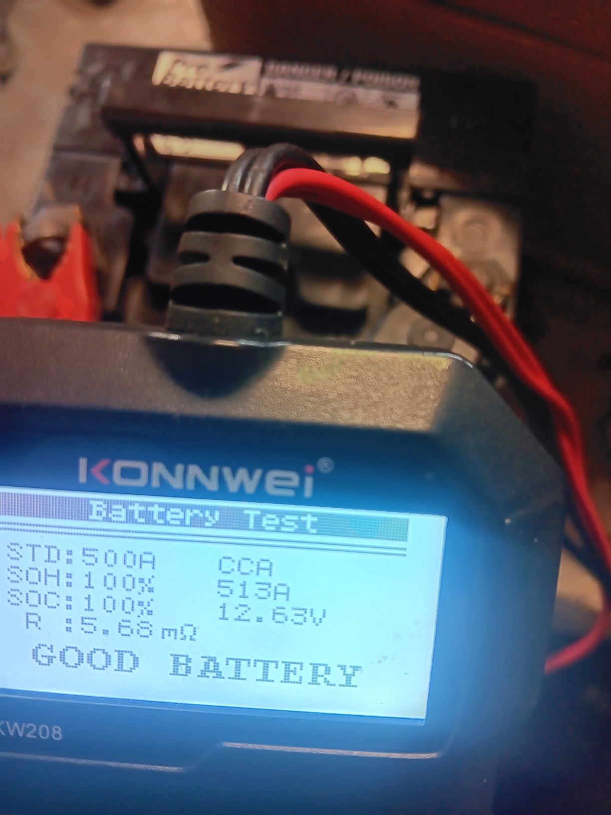 KONNWEI KW208 12V Car Battery Tester, Battery Load Tester Automotive 12V Alternator Starter Tester Digital Auto Battery Analyzer Charging Cranking System Tester for Car Truck Marine Motorcycle Boat customer photo 2