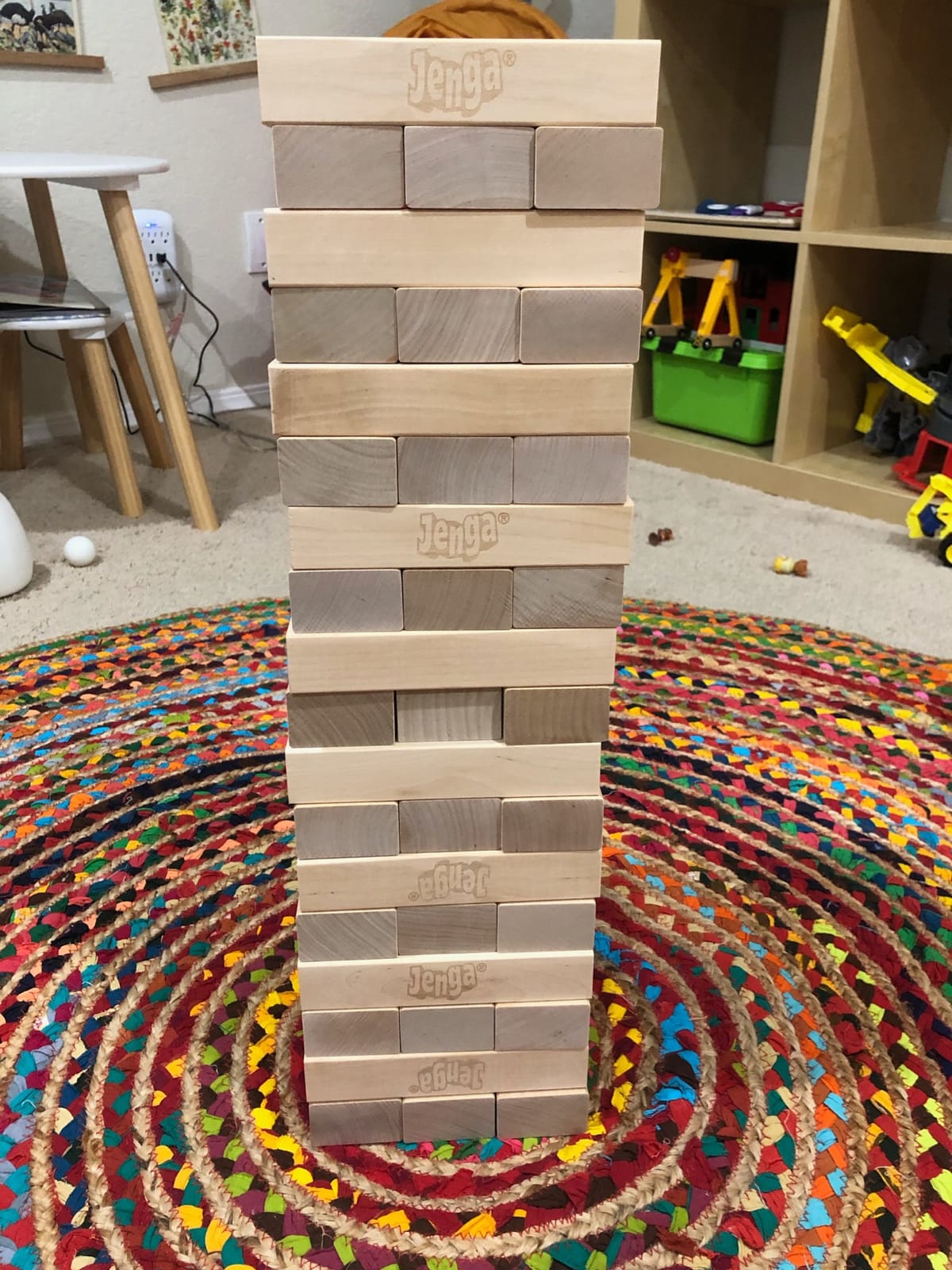 Jenga Giant - Hardwood Blocks - Stacks to Over 4 Feet - Officially Licensed - JS6 customer photo 2