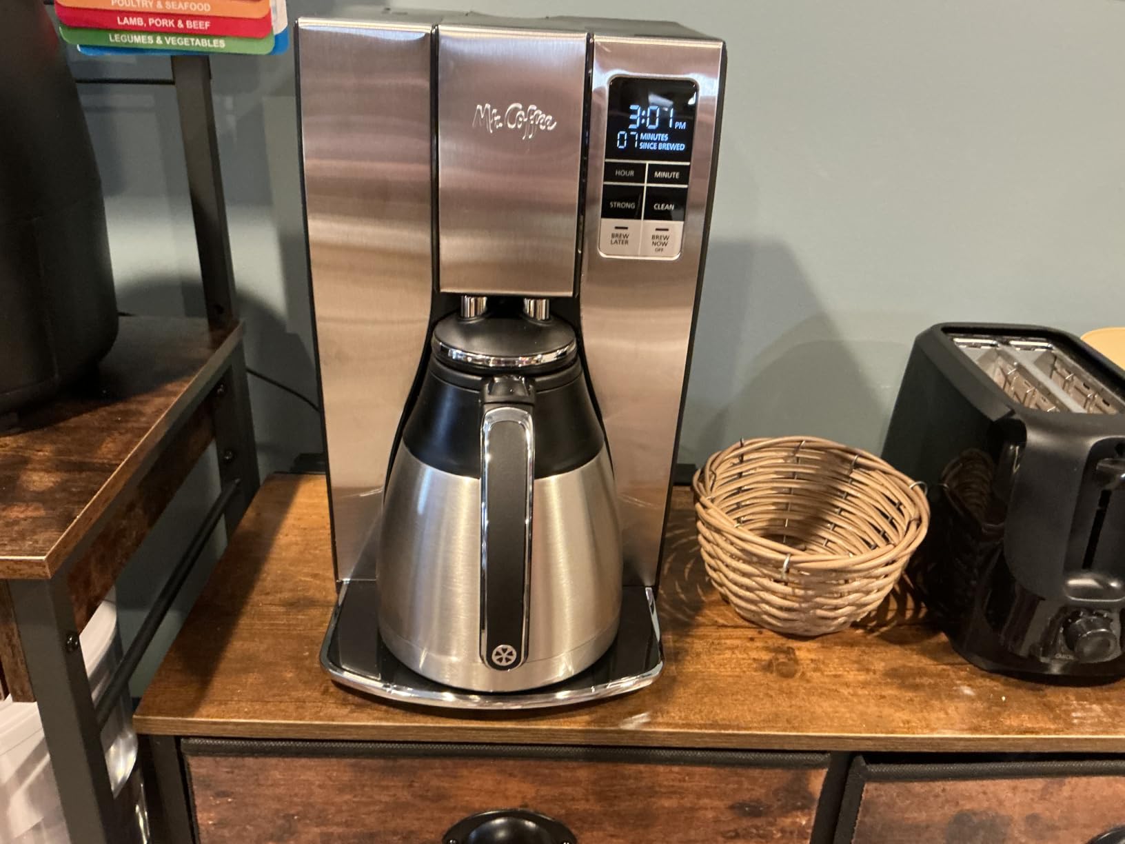 Mr. Coffee 10-Cup Programmable Coffee Maker, Insulated Thermal Carafe, Brew Strength Selection, Brew Now or Later, Stainless Steel customer photo 2