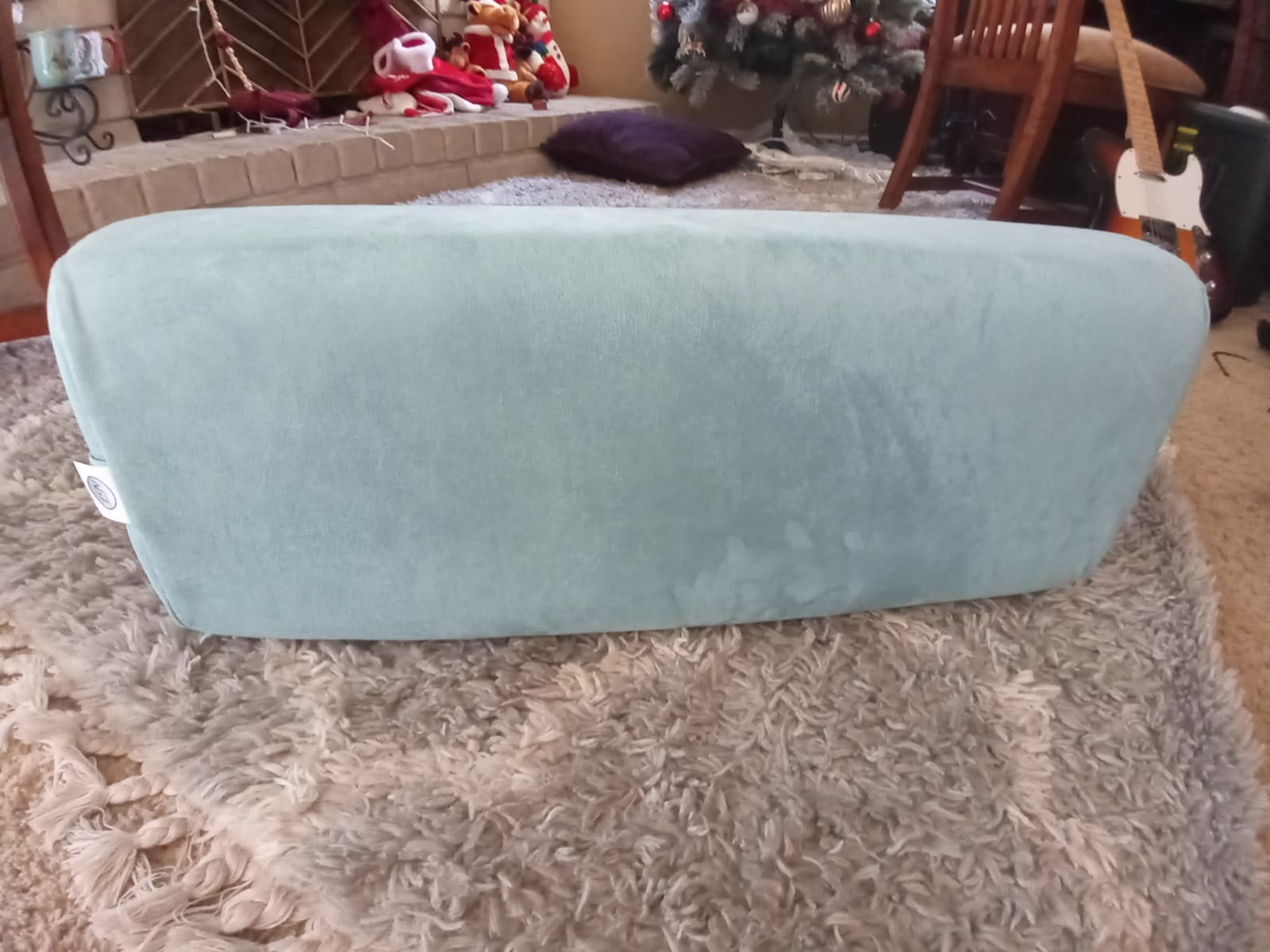 NGT new guide steps Yoga Bolster Pillow for Meditation and Support - Rectangular Yoga Cushion Foam Wedges Washable Suede Pillowcase for Men and Women with Carry Handles.… customer photo 1