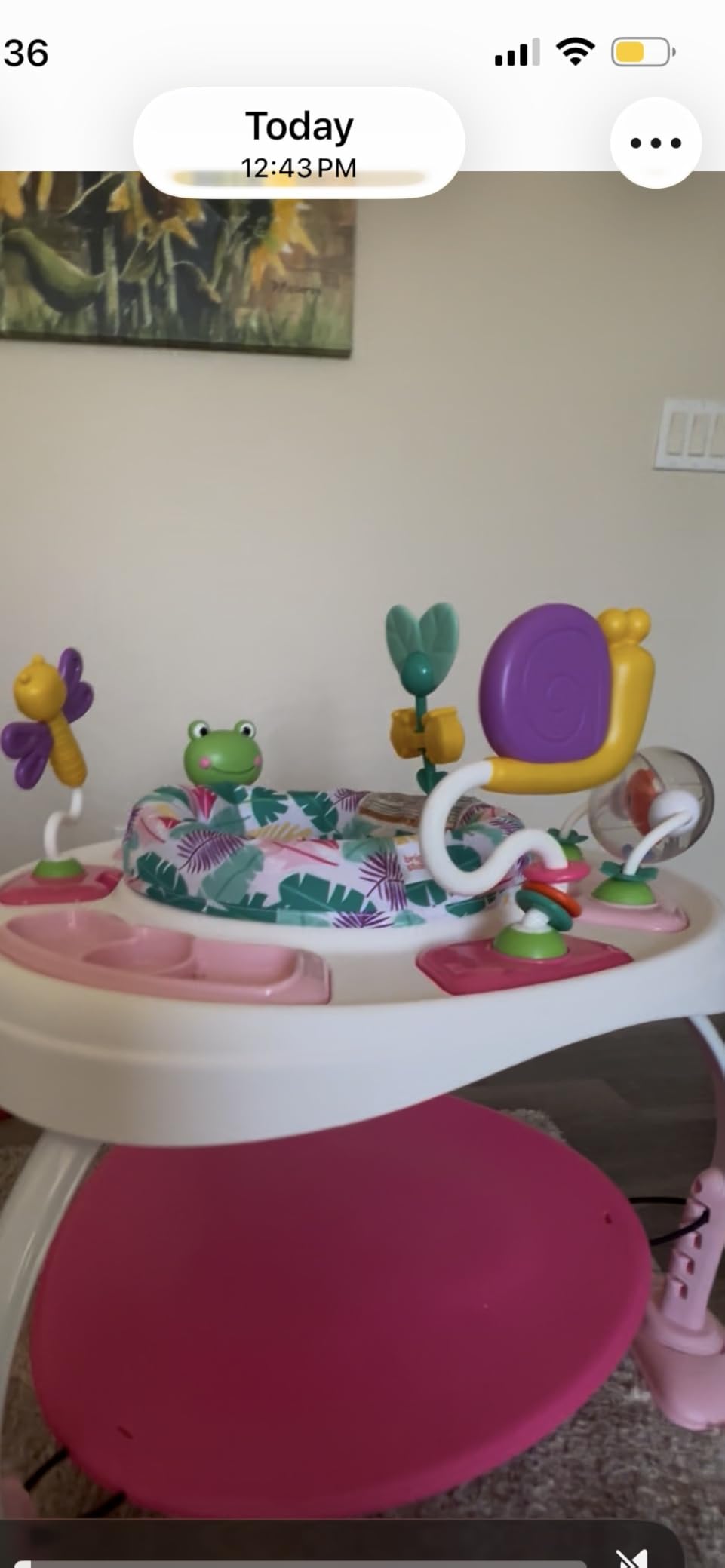 Bright Starts Bounce Bounce Baby 2-in-1 Activity Jumper & Table - Playful Palms customer photo 2