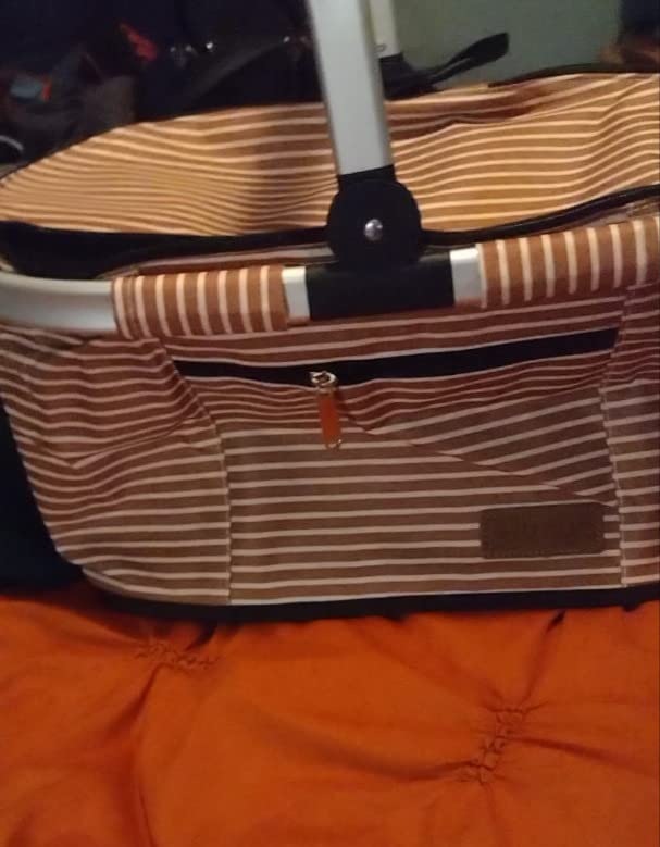 LIQING 35L Large Picnic Basket 2 Layers of Internal Pockets Leak-Proof and Insulated ,Folding with Internal Support for enhansed Stability, Wedding Gifts for Couple(Black) customer photo 1