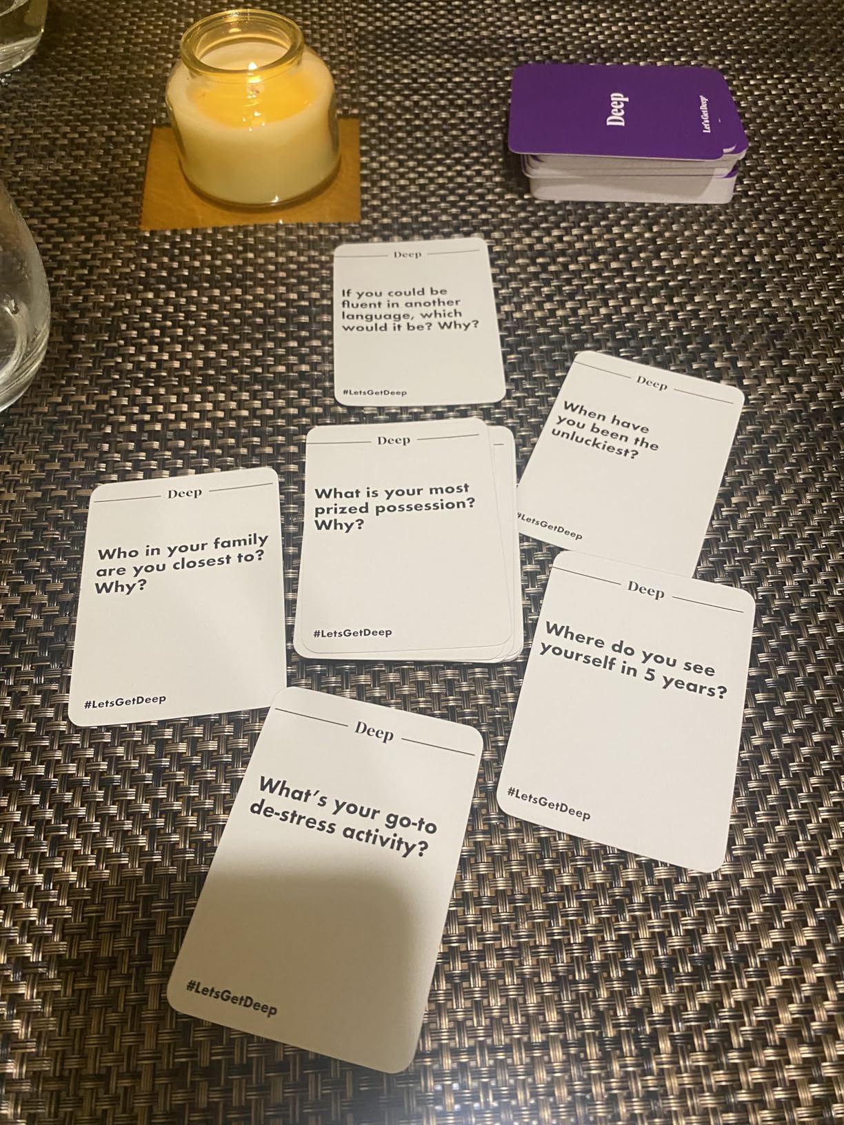 Let's Get Deep, A Question Card Game for Couples by Relatable customer photo 1