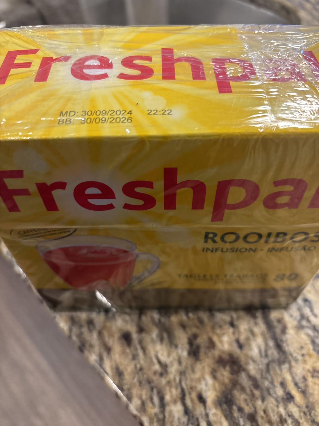 Freshpak Rooibos Tea | 80 Tagless Teabags | Packed at source in South Africa | Natural Premium Rooibos | Naturally Caffeine Free | Keto Friendly | Non GMO customer photo 2