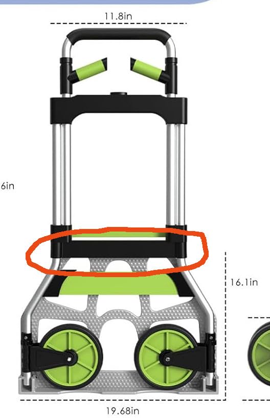 Leeyoung Folding Hand Truck and Dolly,309 lb Capacity Aluminum Portable Cart with Telescoping Handle and PP+EVA Wheels customer photo 2
