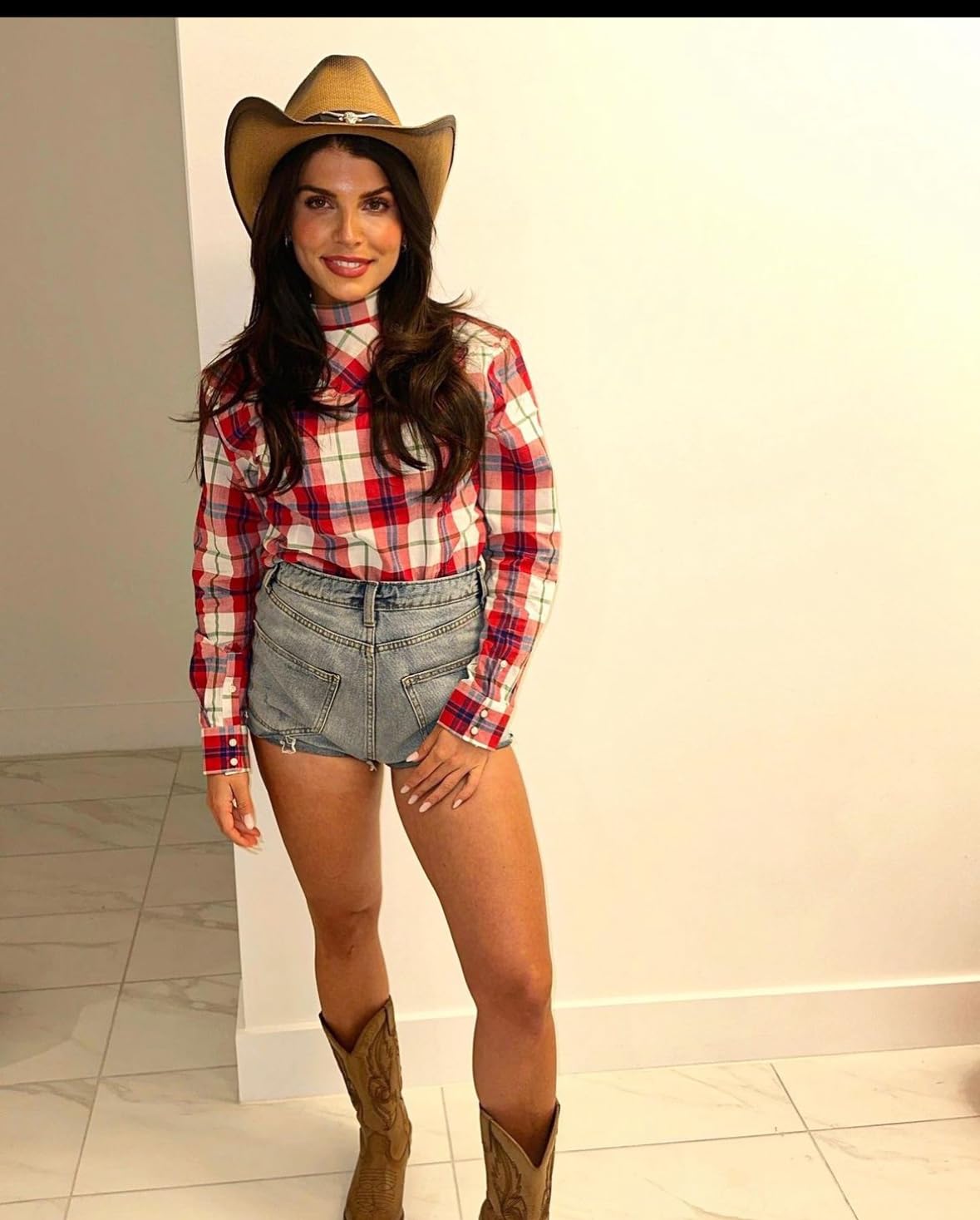 PASHARTUK Western Shirts for Women Cotton Long Sleeve Shirts for Women with Snap Buttons Plaid Shirts for Women customer photo 2
